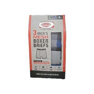 Men’s Wrangler Nylon/Spandex Mesh Boxer Briefs 6” Inseam 3 Pack Size Small NEW